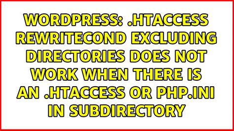 htaccess (file in the subdirectory). . Htaccess rewritecond not equal
